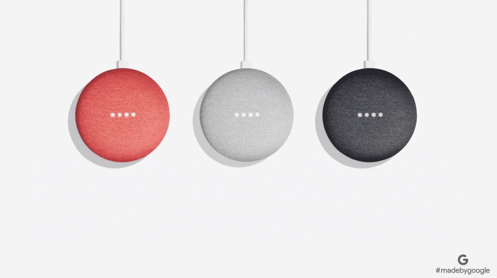 Google Home mini 3 couleurs