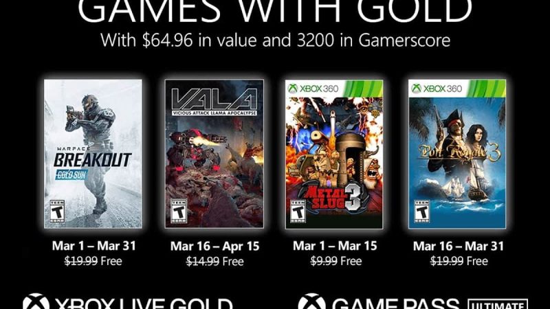 Games With Gold Mars 2021
